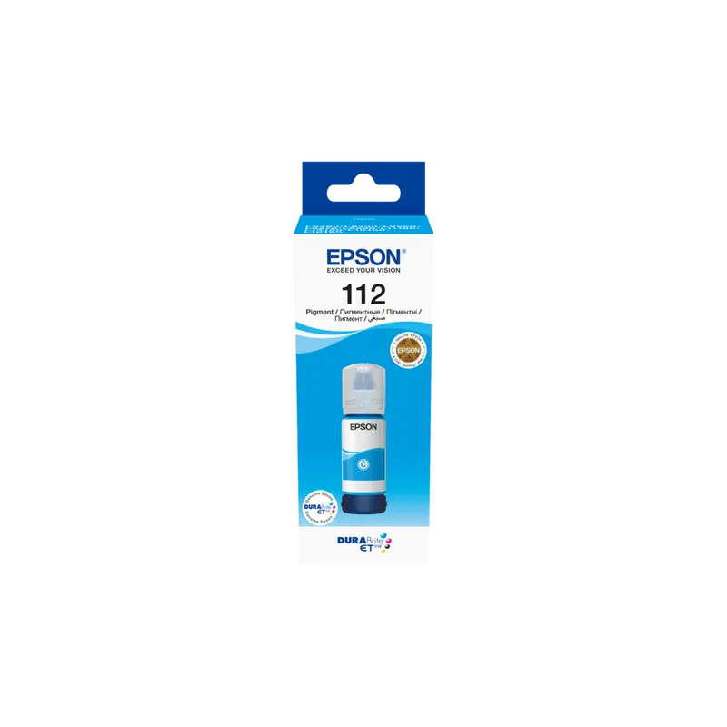 Bouteille d'encre pigmentée cyan EPSON 112 EcoTank