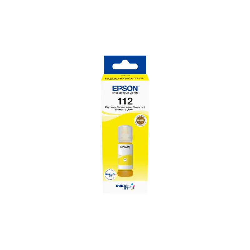 Bouteille d'encre pigmentée jaune EPSON 112 EcoTank