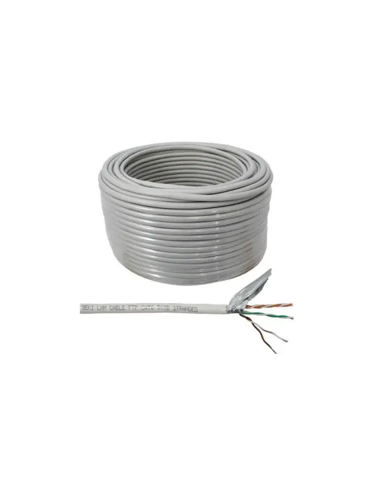 Câble rigide en PVC Cat6 UTP 23 AWG - Rouleau de 305 m - Gris