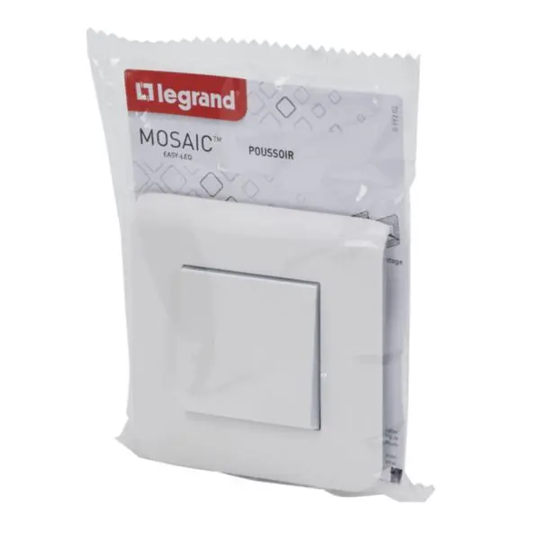 POUSSOIR SIMPLE ENCASTRE 1P 230V 6A BLC KAPTIKA LEGRAND