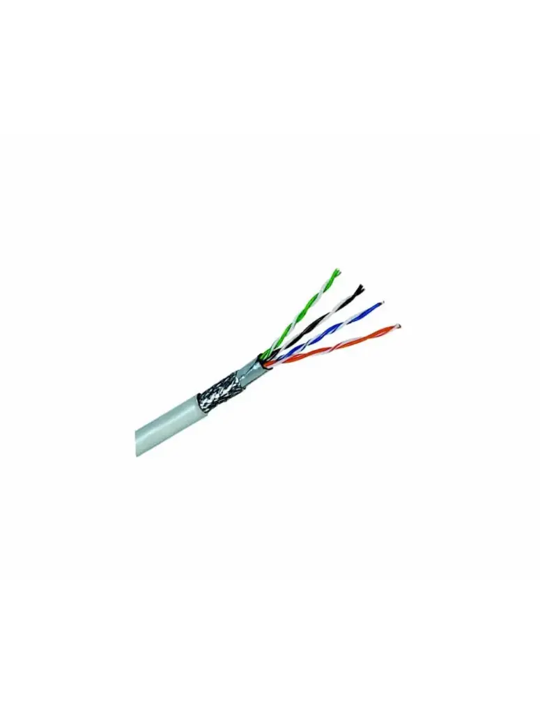 Câble rigide en PVC Cat6 SFTP 23 AWG - Rouleau de 305 m - Gris