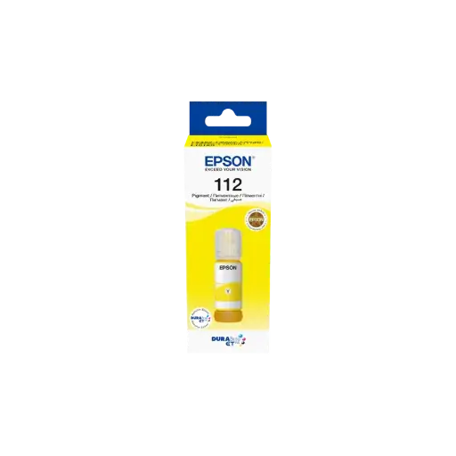 [SKU141] Bouteille d'encre pigmentée jaune EPSON 112 EcoTank