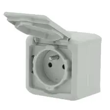 [SKU510] FORIX GRIS ETANCHE - PRISE FB 2P+T 16A IP44