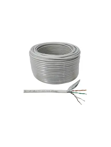 [SKU021] Câble rigide en PVC Cat6 UTP 23 AWG - Rouleau de 305 m - Gris