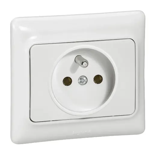 [SKU105SP] PRISE DE COURANT COMPLET ENCASTRE 2P 230V 3500W 16A BLC KAPTIKA LEGRAND