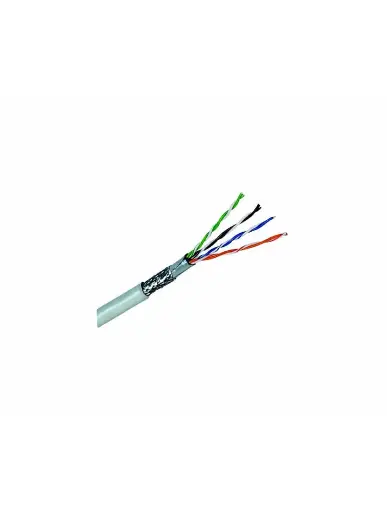 [SKU036] Câble rigide en PVC Cat6 SFTP 23 AWG - Rouleau de 305 m - Gris